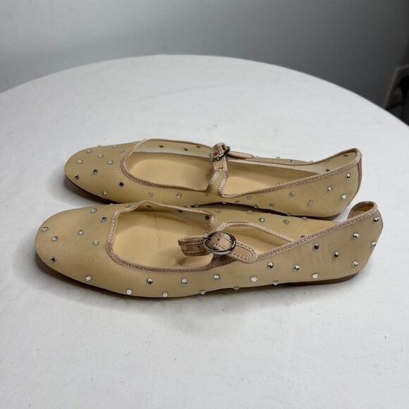 J.Crew Womens Mesh Rhinestone Mary Jane Flats Size 10 CD238 - Picture 3 of 13